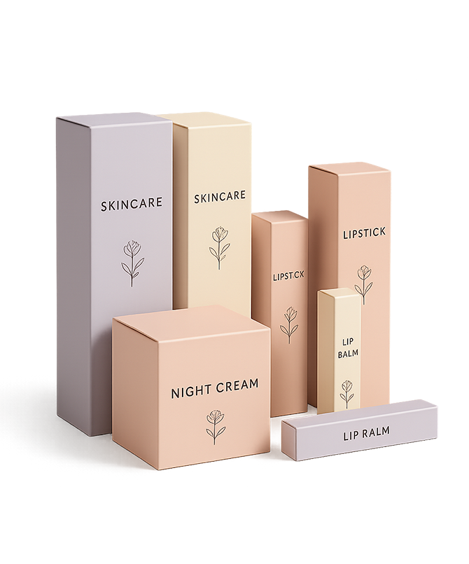 Cream boxes packaging